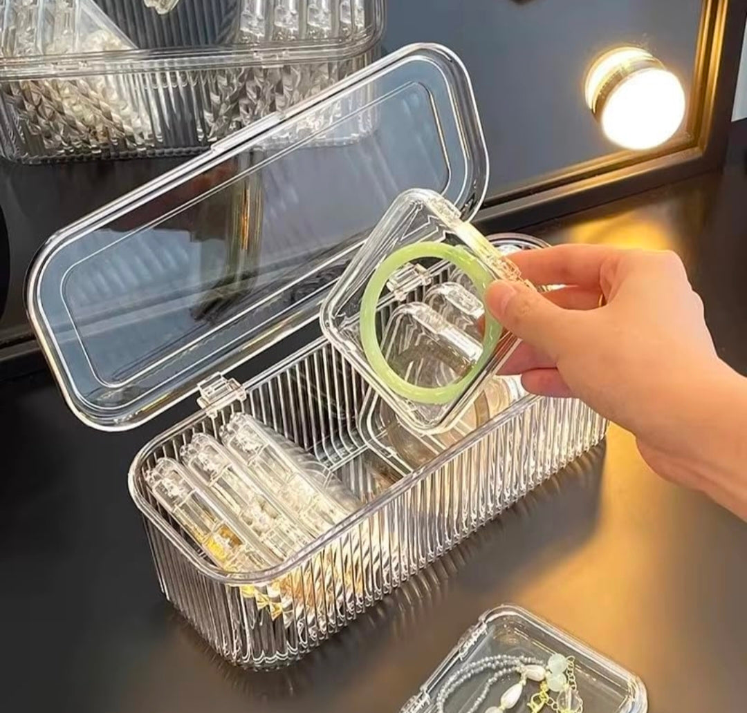 SR Multicolorpurpose Acrylic Jewelry Organizer Box Set, Portable Storage Boxes