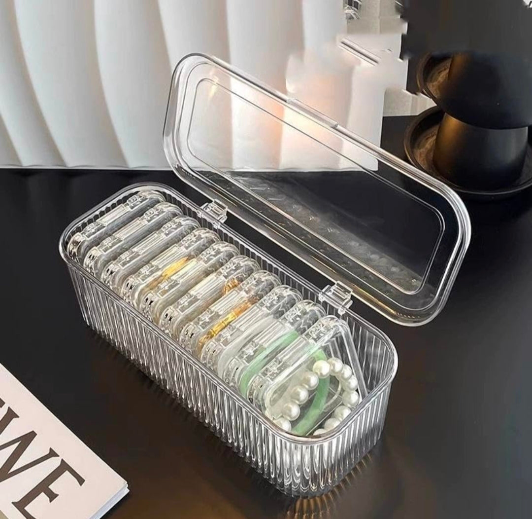 SR Multicolorpurpose Acrylic Jewelry Organizer Box Set, Portable Storage Boxes